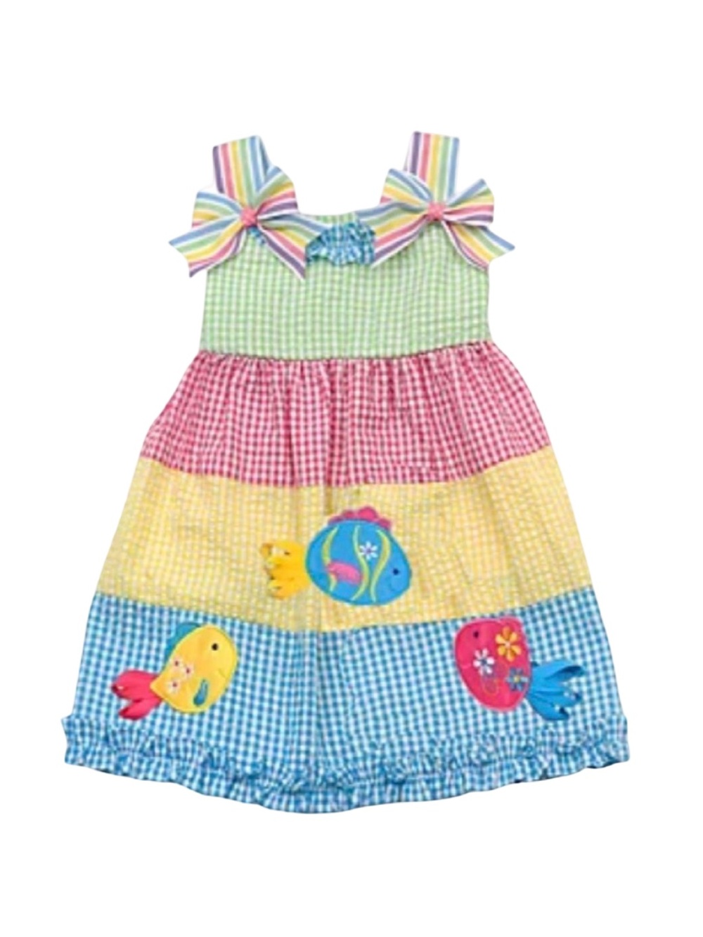 RARE EDITIONS BABY SEERSUCKER DRESS